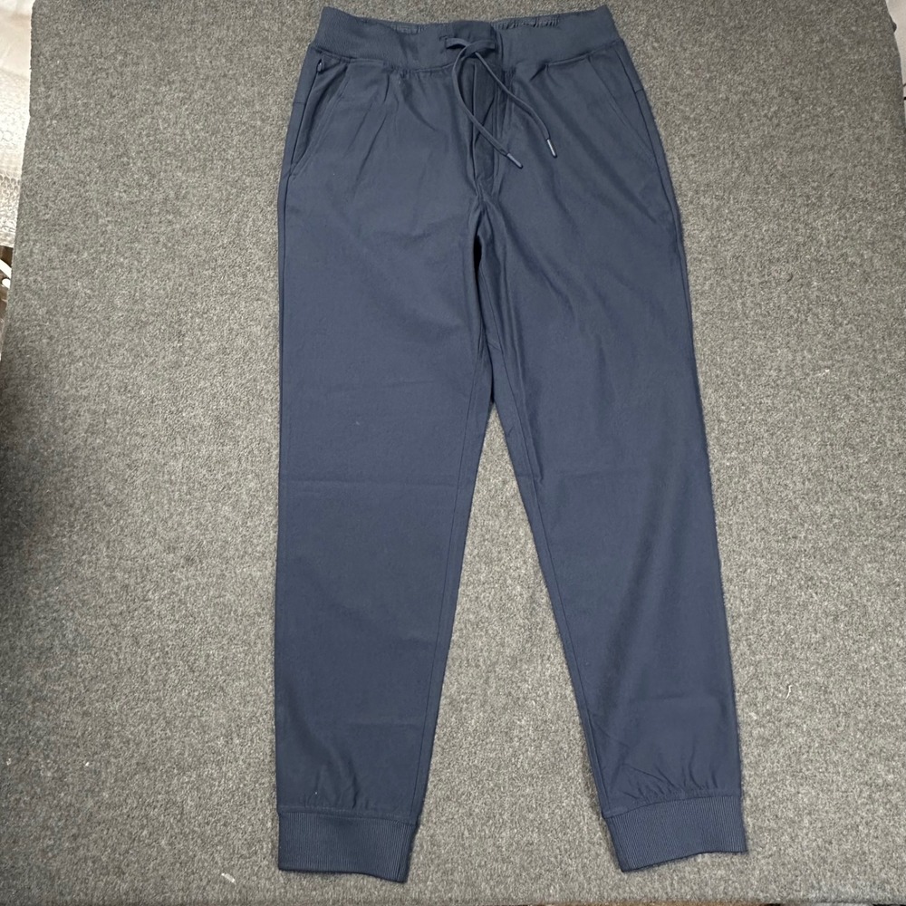 Rhoback Mens Performance Jogger Pants Navy Blue Stretch Athletic Golf Medium